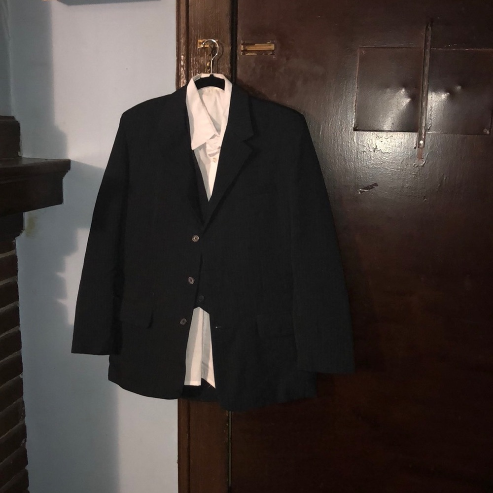 MOVING SALE NO HAGGLING YOUNG BOY NAVY 5PC BIANCO 20 SHIRT TIE VEST PANT JACKET.